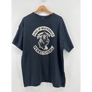 Sons Of Anarchy Pennsylvania Mens Black Graphic‎ Short Sleeve Crewneck Shirt